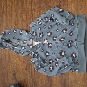 Carters Girl Bluey Green Leapord Zip Hoodie